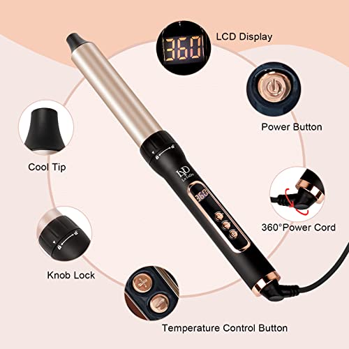 LAYADO 5 in 1 Curling Iron, Curling Wand Set with Hair Straightener Brush, In...