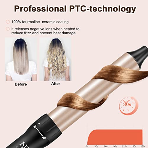 LAYADO 5 in 1 Curling Iron, Curling Wand Set with Hair Straightener Brush, In...