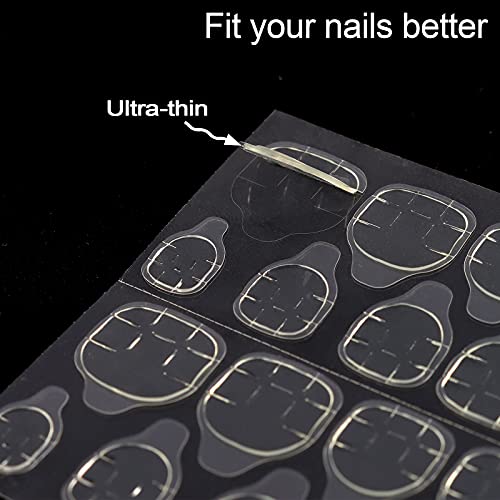 Laza 240pcs Ultrathin Breathable Adhesive Tabs Fake Nail Glue Sticker 10 Shee...