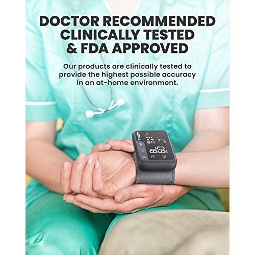 New 2022 LAZLE Wrist Blood Pressure Monitor with Voice, Blood Pressure Machin...