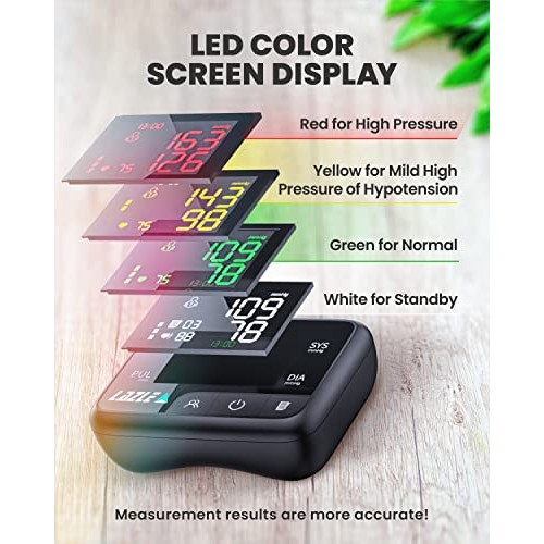 New 2022 LAZLE Wrist Blood Pressure Monitor with Voice, Blood Pressure Machin...