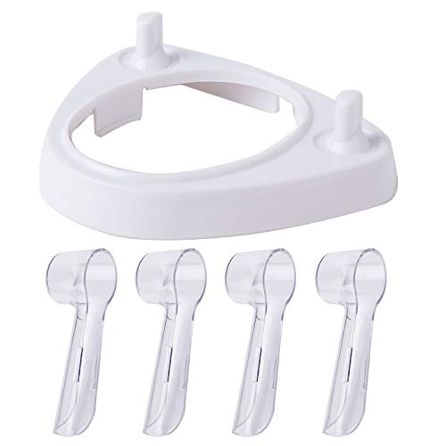 LazyMe Electric Toothbrush Heads Holder Charger Holders and 4 Toothbrush Head...