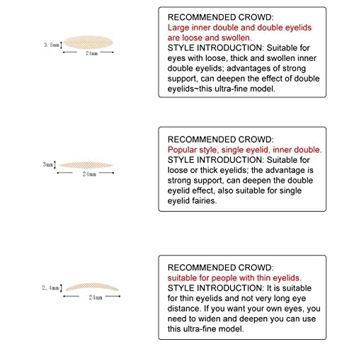Double Eyelid Stickers,Eyelid Tape,Invisible Eyelid Tape,Natural Invisible Si...