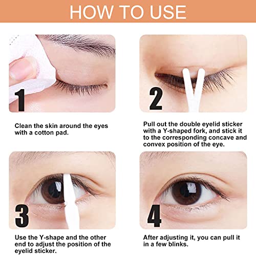 Double Eyelid Stickers,Eyelid Tape,Invisible Eyelid Tape,Natural Invisible Si...