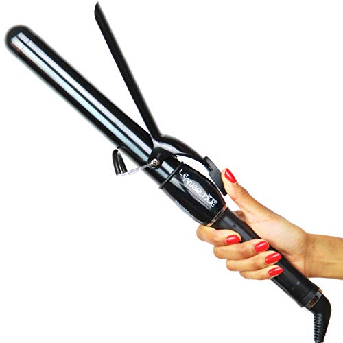 Le Angelique 1.25 Inch Curling Iron with Clip - Professional 8" Extra Large B...
