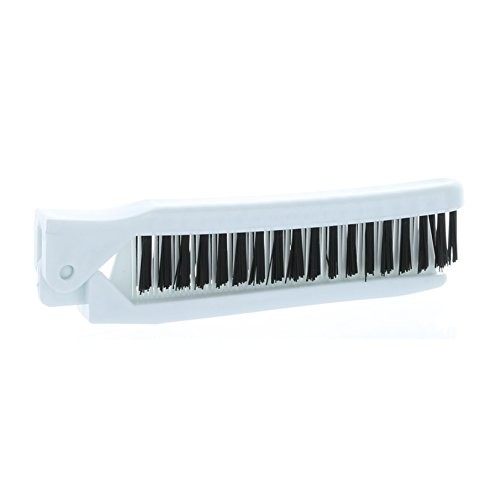 Folding Compact Travel Pocket HAIR BRUSH/COMB, 1 Red 1 White by Le Salon