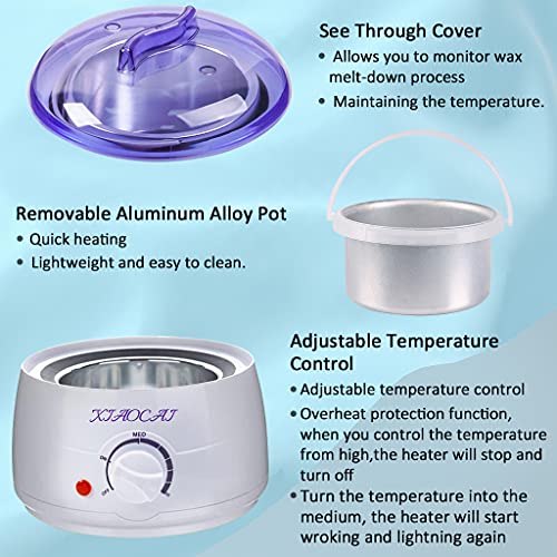 Waxing Kit, Wax Warmer for Hair Removal with 6 Packs Wax Beads & 10Pcs Waxing...