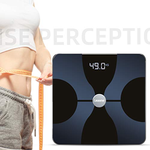 Leaone Bluetooth Body Fat Scale Usb Rechargeable Smart Digital Bathroom Weigh...