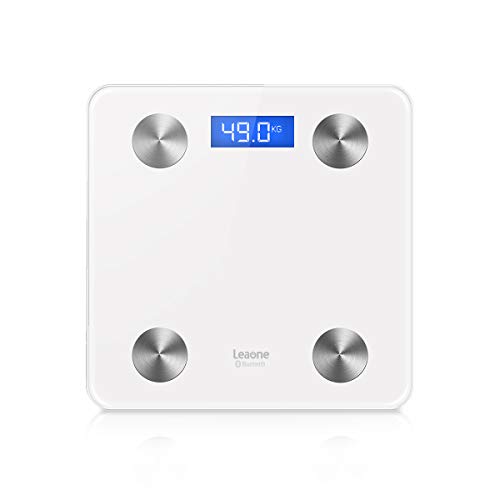 Leaone Scale Digital Weight & Body Fat, Smart Bluetooth Body Weight Bathroom ...