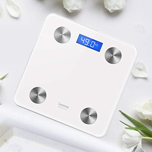 Leaone Scale Digital Weight & Body Fat, Smart Bluetooth Body Weight Bathroom ...