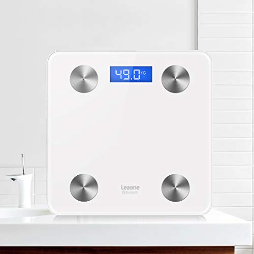 Leaone Scale Digital Weight & Body Fat, Smart Bluetooth Body Weight Bathroom ...