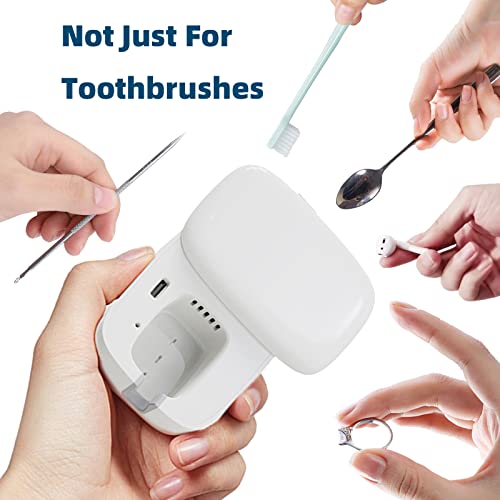 Toothbrush Sanitizer-Lebensfreude Antibacterial Toothbrush Covers with UV Lig...
