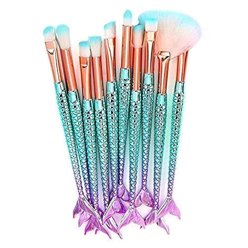 Funfunman Makeup Brushes 11PCS Make Up Foundation Eyebrow Eyeliner Blush Cosm...