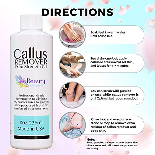 Lee Beauty Professional Callus Remover Extra Strength Gel for Feet, At Home P...