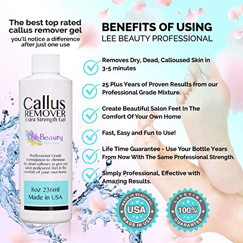 Lee Beauty Professional Callus Remover Extra Strength Gel for Feet, At Home P...