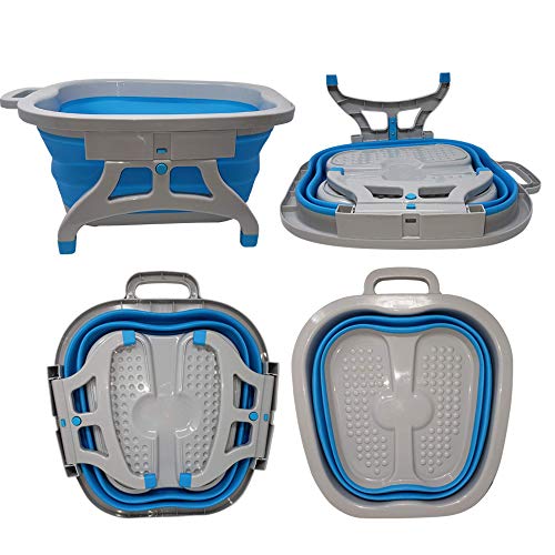 Lee Beauty Professional Large Foot Soaking Tub, Plastic and Rubber Bucket for...