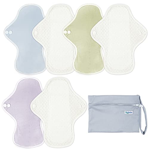 Leekalos Premium Cotton Reusable Menstrual Pads - Washable Cloth Pads- Highly...