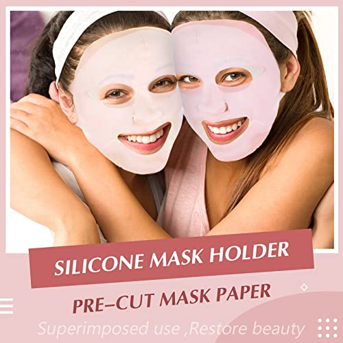 100 Pcs DIY White Skin Fiber Paper Skincare Facial Paper Sheet and 2 Pcs Shee...