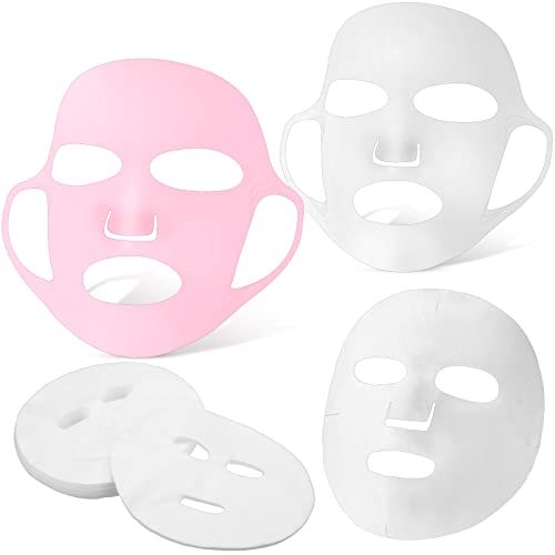 100 Pcs DIY White Skin Fiber Paper Skincare Facial Paper Sheet and 2 Pcs Shee...