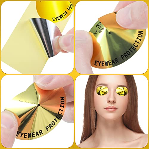 200 Pairs Disposable Tanning Eye Stickers Gold Silver Tanning Eye Patch Eye P...