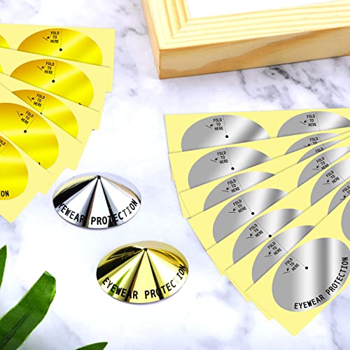 200 Pairs Disposable Tanning Eye Stickers Gold Silver Tanning Eye Patch Eye P...