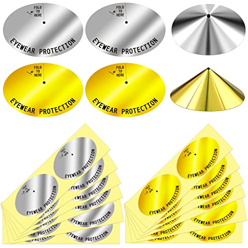 200 Pairs Disposable Tanning Eye Stickers Gold Silver Tanning Eye Patch Eye P...