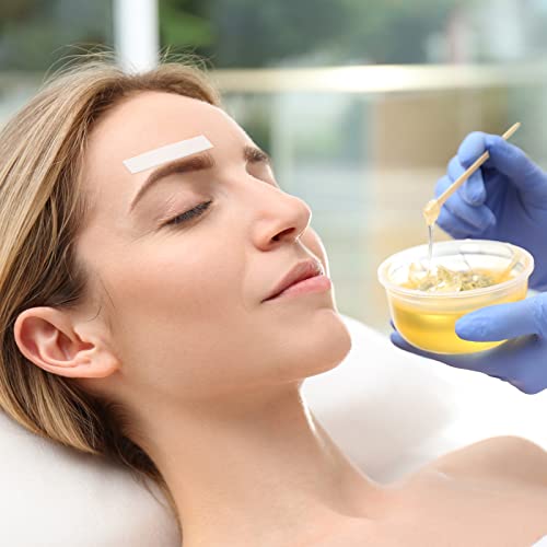 600 Pieces Wax Strips and Wax Applicator Sticks Kit Includes 400 Pieces Eyebr...