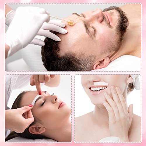 600 Pieces Wax Strips and Wax Applicator Sticks Kit Includes 400 Pieces Eyebr...