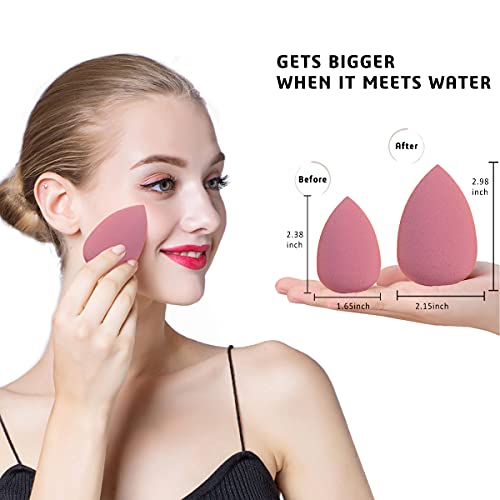 5 Pcs Makeup Sponges Blender Set - 4 Pcs Professional Beauty Sponge Foundatio...