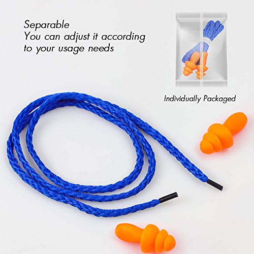 100 Pairs Ear Plugs for Sleeping, Reusable Silicone Earplugs Sound Blocking, ...