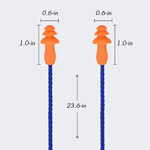 100 Pairs Ear Plugs for Sleeping, Reusable Silicone Earplugs Sound Blocking, ...