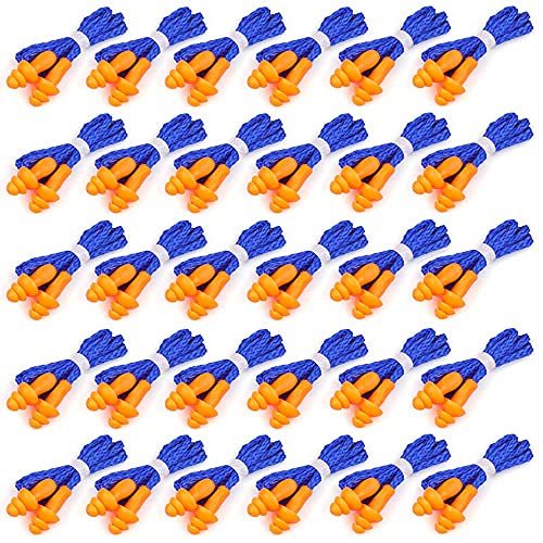 100 Pairs Ear Plugs for Sleeping, Reusable Silicone Earplugs Sound Blocking, ...