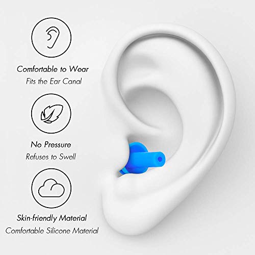 50 Pairs Ear Plugs for Sleeping Noise Cancelling, Reusable Silicone Sound Blo...