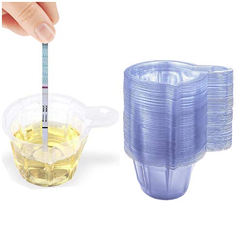 120PCS 50ML Urine Cups Plastic Disposable Urine Container Cups Urine Collecti...