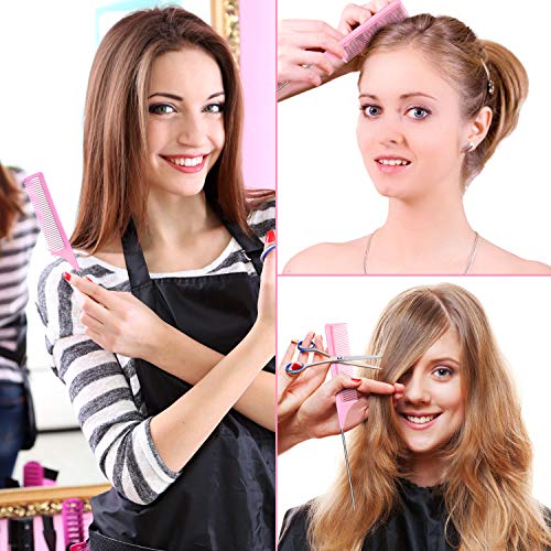 2 Pieces Detangler Brush 4c Hair Set with Rat Tail Comb for Curly Hair Detang...