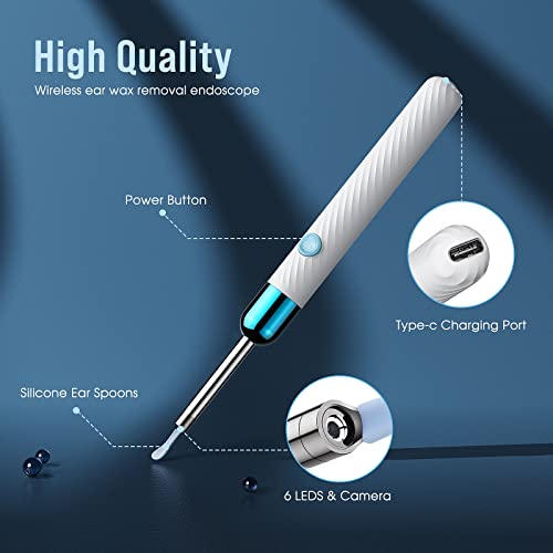 Ear Wax Removal - Earwax Remover Tool with 8 Pcs Ear Set - Ear Cleaner with C...