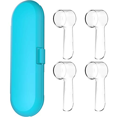 Electric Toothbrush Travel Case for Oral-B Toothbrushes - 4 Pcs Toothbrush He...