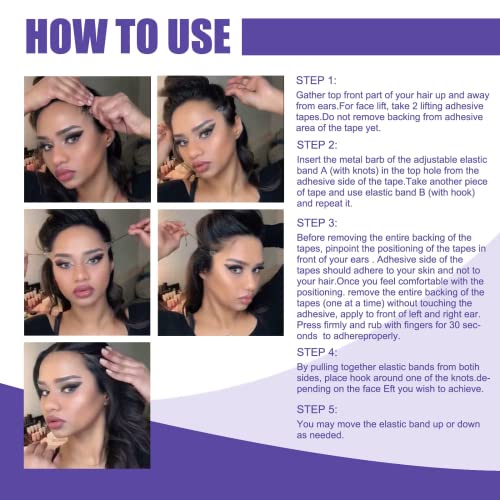 Invisible Face Lifter Tape, Face Tape for Jowls, Invisible Tape for Face Lift...