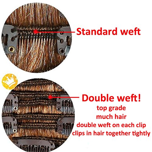 Lelinta 7Pcs Full Head 16 Clips in on Double Weft Hair Extensions, Sandy Blon...