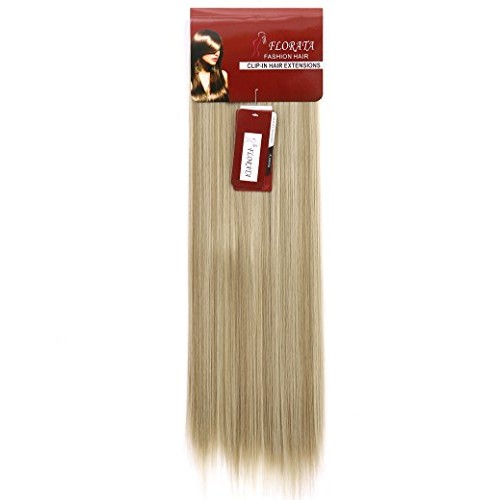 Lelinta 7Pcs Full Head 16 Clips in on Double Weft Hair Extensions, Sandy Blon...