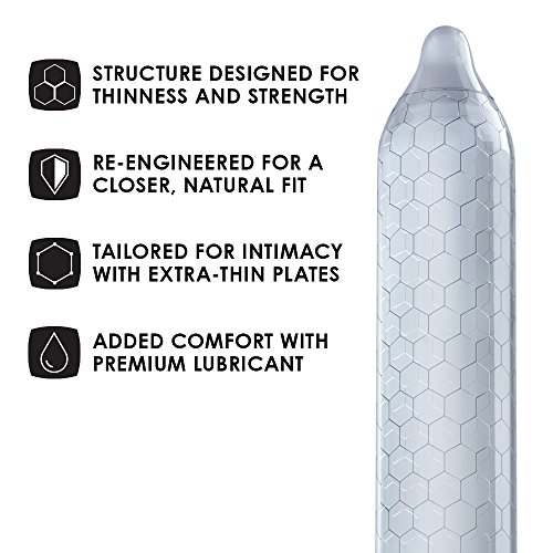 LELO HEX Original, Luxury Condoms with Unique Hexagonal Structure, Thin Yet S...