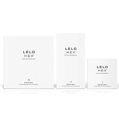 LELO HEX Original, Luxury Condoms with Unique Hexagonal Structure, Thin Yet S...