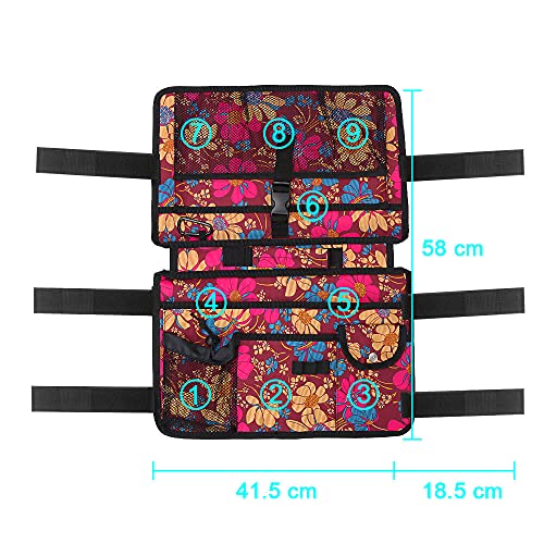Walker Bag-Double Sided Walker Pouch with 9 Pockets for Large Capacity Water ...