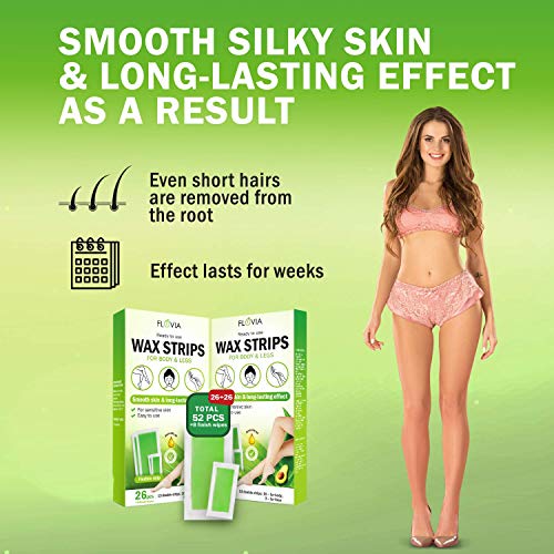 Wax Strips Hair Removal for Women and Men Facial Eyebrow Body Arm Leg Brazili...