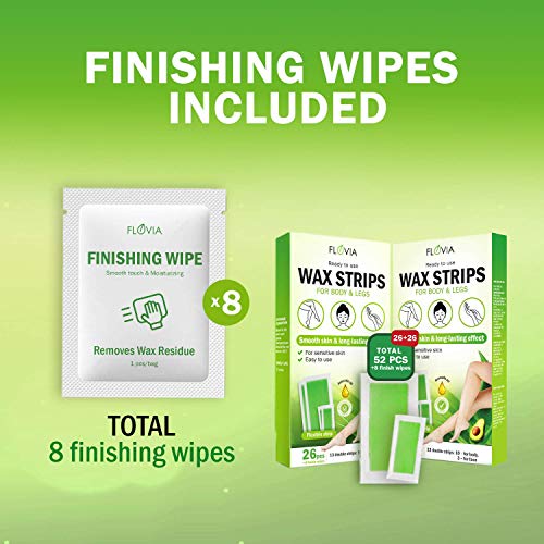 Wax Strips Hair Removal for Women and Men Facial Eyebrow Body Arm Leg Brazili...