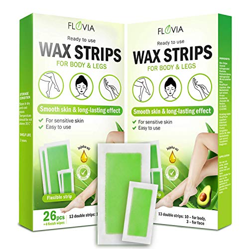 Wax Strips Hair Removal for Women and Men Facial Eyebrow Body Arm Leg Brazili...
