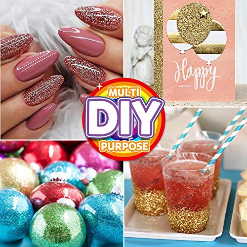 24 Colors Body Glitter, LEOBRO Cruelty-Free Extra Fine Glitter for Resin, Fes...