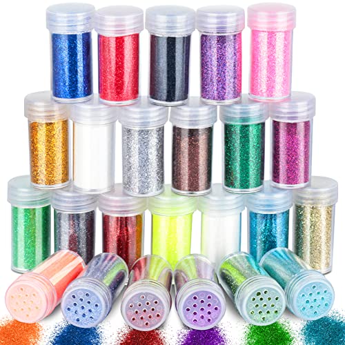 24 Colors Body Glitter, LEOBRO Cruelty-Free Extra Fine Glitter for Resin, Fes...