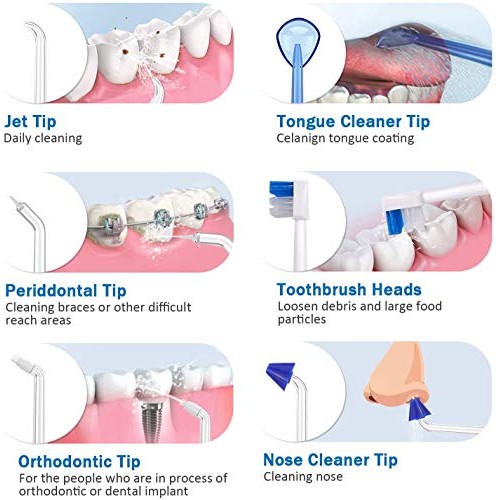 Leominor Cordless Water Flosser Professional Oral Irrigator,2021 Upgraded Ele...