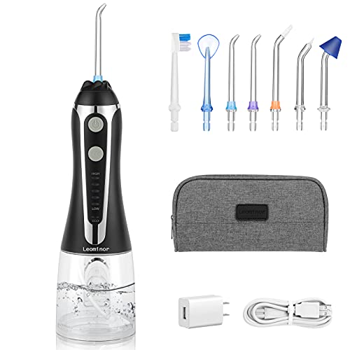 Leominor Cordless Water Flosser Professional Oral Irrigator,2021 Upgraded Ele...